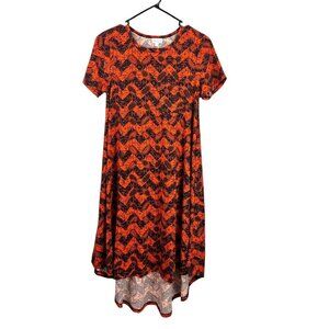 LuLaRoe Women's Orange & Black Dress